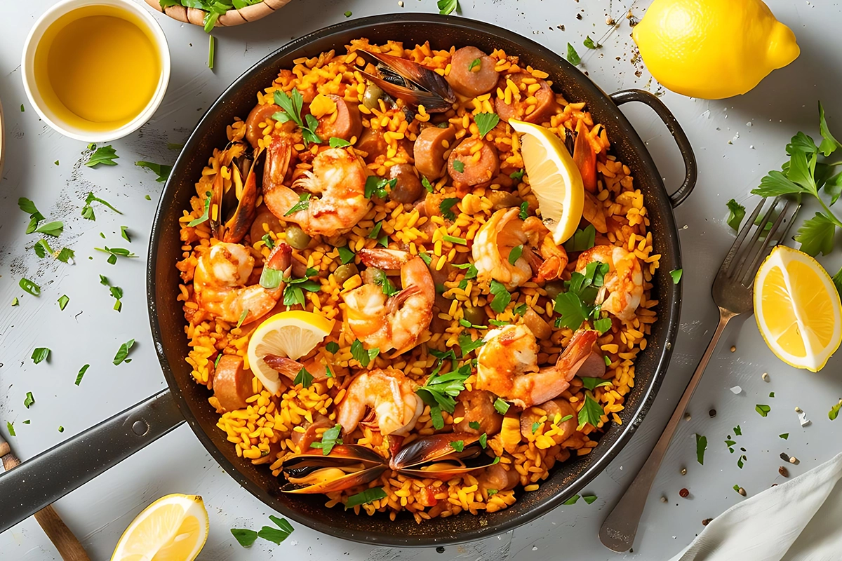 Difference between arroz con pollo and paella