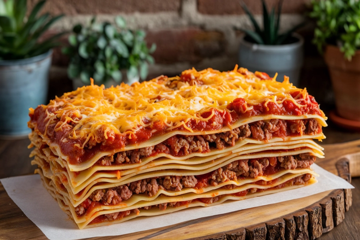 How many layers does authentic lasagna have